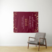 Tenture Classe Reunion Bienvenue Étudiants Bourgogne Gold  (En situation (horizontale))