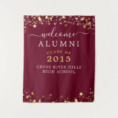 Tenture Classe Reunion Bienvenue Étudiants Bourgogne Gold  (Devant)