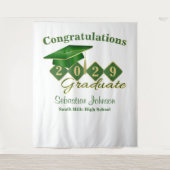 Tenture Classement Vert & Gold Party Contexte (Devant)