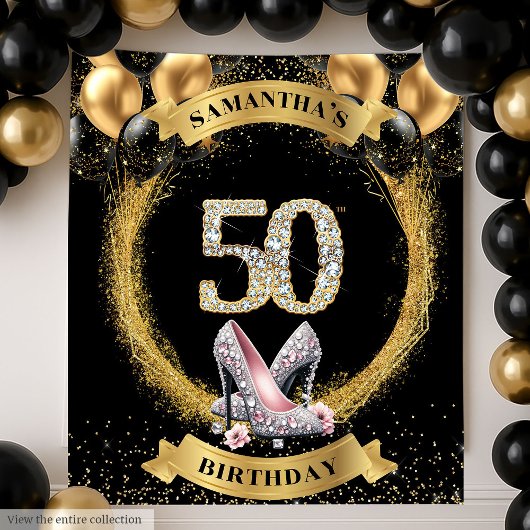 Tenture Classic 50e Anniversaire Numéros de diamant talons