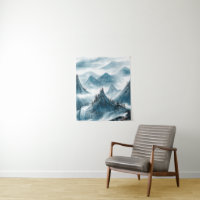 Classic Bleu Blanc Chinoiserie Paysage Peinture