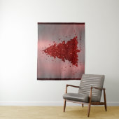 Tenture Classic Merry Christmas | Rich Festive Crimson Red (En situation)