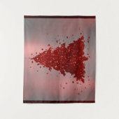 Tenture Classic Merry Christmas | Rich Festive Crimson Red (Devant)