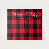 Tenture Classic Rouge et Noir Gros Buffalo Vacances Plaid (Devant (Horizontal))