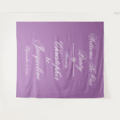 Tenture Classic Script Names Photobooth Mariage fond (Devant (Horizontal))