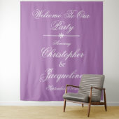 Tenture Classic Script Names Photobooth Mariage fond (En situation)