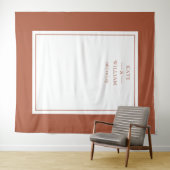 Tenture Classic Terracotta Mariage Photo Booth Arrière-pla (En situation (horizontale))