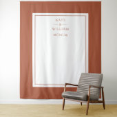 Tenture Classic Terracotta Mariage Photo Booth Arrière-pla (En situation)