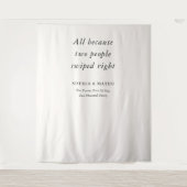 Tenture Classic Typography Quote Wedding (Devant)