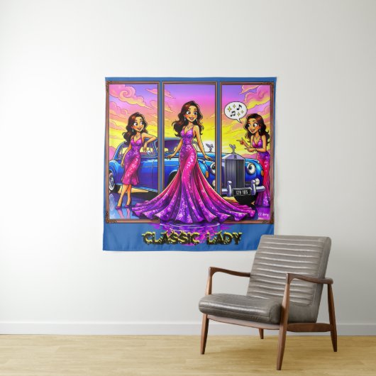 Tenture Classique Dame - Art Mural (En situation)