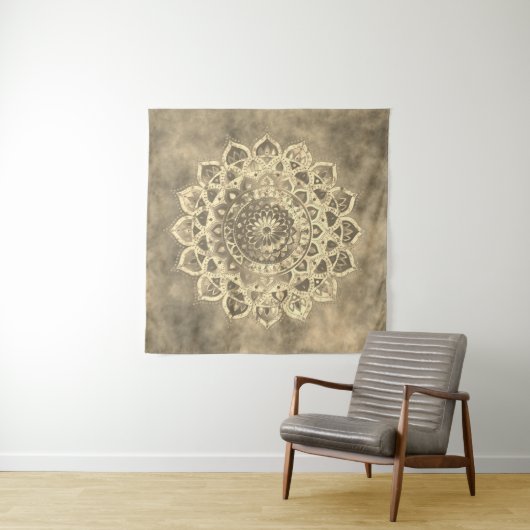 Tenture Classique Mandala Inde Style 4 (En situation (horizontale))