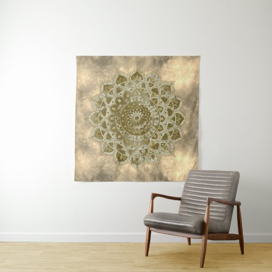 Tenture Classique Mandala Inde Style 4 (En situation (horizontale))