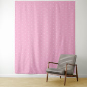 Tenture Classique pois blanc sur rose pâle moderne (En situation)