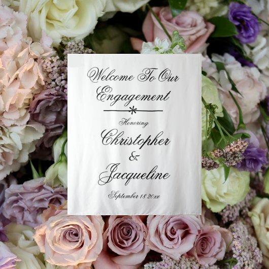 Tenture Classy Engagement Party Personnalités Nom Chic Con