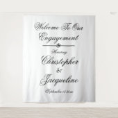 Tenture Classy Engagement Party Personnalités Nom Chic Con (Devant)