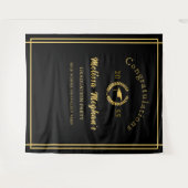 Tenture Classy Gold Casquette Laurel Wreath Grad Party Bac (Devant (Horizontal))