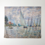 Tenture Claude Monet - Bateaux Regatta à Argenteuil<br><div class="desc">La régate des bateaux à Argenteuil / Régate a Argenteuil - Claude Monet,  Huile sur Toile,  1874</div>