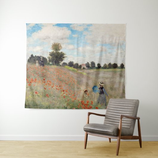 Tenture Claude Monet - Champ de pavot (En situation (horizontale))