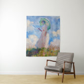 Tenture Claude Monet - Femme avec Parasol face à gauche (En situation)