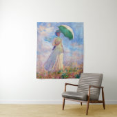 Tenture Claude Monet - Femme avec un parasol face à droite (En situation)