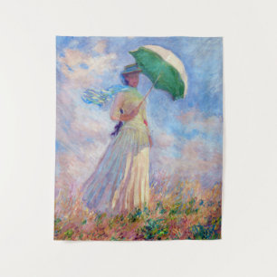 Tenture Claude Monet - Femme avec un parasol face à droite