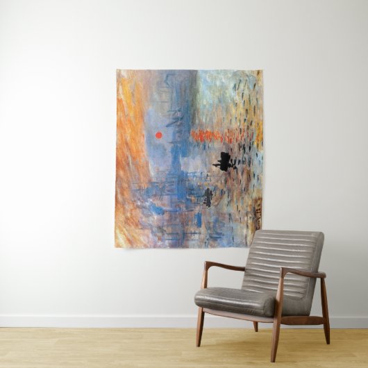 Tenture Claude Monet Impression Sunrise Poster Canvas Prin (En situation)