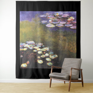 Tenture Claude Monet, Nymphéas, sur Vert et Violet
