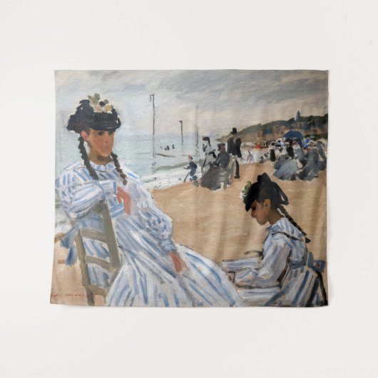 Tenture Claude Monet - Sur la plage à Trouville (Devant (Horizontal))