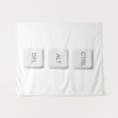 Tenture Clavier d'ordinateur CTRL ALT DEL de SlipperyJoe (Devant (Horizontal))