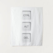 Tenture Clavier d'ordinateur CTRL ALT DEL de SlipperyJoe (Devant)