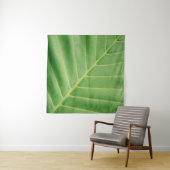 Tenture Close up photo of green leaf (En situation (horizontale))