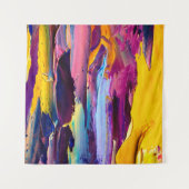 Tenture Closeup view of an palette knife oil painting. Abs (Devant (Horizontal))