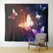 Tenture Clowing Night Butterflies (En situation (horizontale))