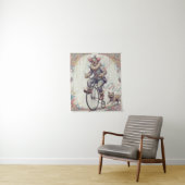 Tenture Clown on a bike Tapestry (En situation)