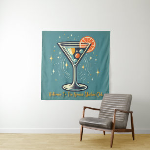 Tenture Club de Martini Atomique Cocktail Rétro Futuriste