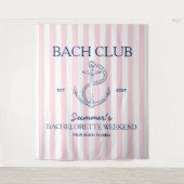 Tenture Coastal Bachelorette rétro moderne ancre club de p (Devant)