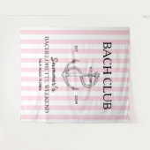 Tenture Coastal Bachelorette rétro moderne ancre club de p (Devant (Horizontal))