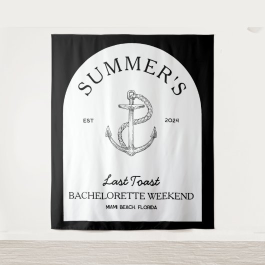 Tenture Coastal Classic Moderne Élégant Enterrement de Vie (Devant)