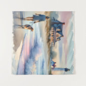 Tenture Coastal Walk to Lighthouse at Sunset (Devant (Horizontal))