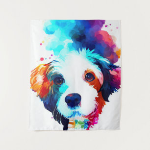 Tenture Cocker Chien nature sauvage Animal Color Art Peint