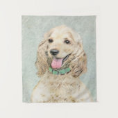 Tenture Cocker Spaniel Buff Peinture - Art Chien original (Devant)