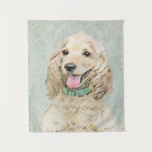 Tenture Cocker Spaniel Buff Peinture - Art Chien original (Devant)