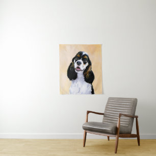 Tenture Cocker Spaniel (Parti) Peinture - Art Chien origin