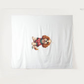 Tenture Cocker Spaniel Snowflake chien brillant (Devant (Horizontal))