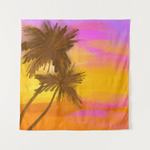 Tenture Cocotier, thème tropical d'été.