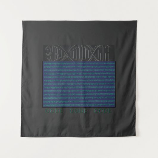 Tenture code génétique, génie génétique, hélice génétique (Devant)