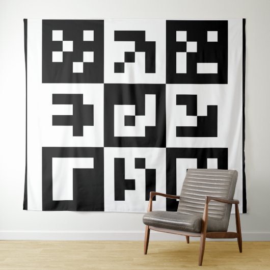 Tenture code qr (En situation (horizontale))