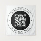 Tenture Code QR avec nom d'entreprise Texte circulaire mod (Devant)
