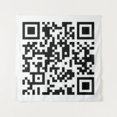 Tenture Code QR créé instantanément (en entrant votre URL) (Devant (Horizontal))