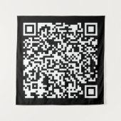 Tenture Code QR créé instantanément (en entrant votre URL) (Devant (Horizontal))